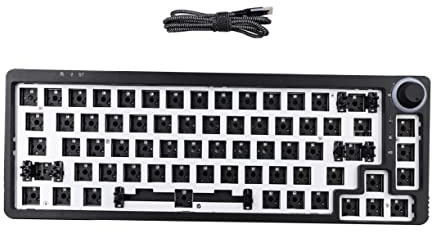 DIYEAH Tastiera Meccanica Modular Rgb Programmabile con Knob Multifunzione Kit Diy Compatto e Leggero con Case Nero Cablaggio Pcb Montaggio per Gaming