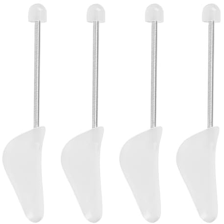XiangJunly 2 PairsShoe Trees for Men, Shoe Stretchers MensShoe Shaper Holders, Adjustable Spiral Spring Shoe Expander Shaper Stretcher for UK 6-11/EU 39-45 (White)