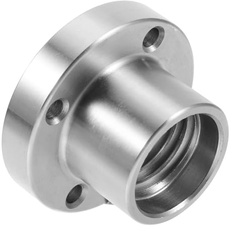 Kisangel Mandrino 2-inch per Tornio Legno 2 Pollici in Acciaio Piastra Flangiata e Forza di Serraggio Stabile per Progetti di Lavorazione Legno