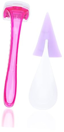 STOBAZA Maquinilla de Afeitar Vello Corporal Mujer Recubrimiento Flexible y Diseño Mini Delicado para Depilación Íntima Segura Lesiones Color Aleatorio