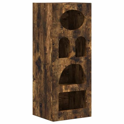 vidaXL Sideboard Rökt ek 40 x 35 x 100,5 cm Konstruerat trä, Nutida skåp, rektangulär stil, smart förvaring till matsalen, i ingenjörsplast, rymlig möbel