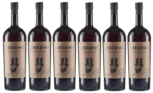 Jefferson Amaro Importante Magnum | Liquore alle Erbe 30° Vol. 1,5l | Confezione da 6 Bottiglie