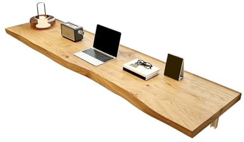 Mesa Plegable Pared de Madera Maciza Escritorio Plegable Pared Tablero de 3 cm o 5 cm de Grosor Capacidad de Carga de 150 Kg Mesa Abatible de Pared para Hogar Oficina(80x45x3cm/31.5x17.7x1.2in)