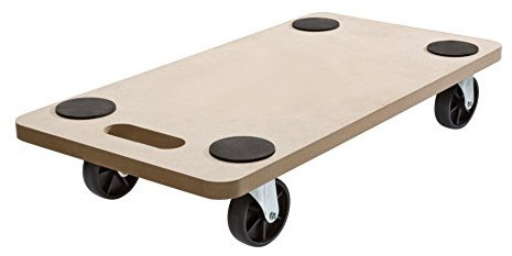 SCHEPERS Rollbrett Transportrolle Möbelroller Roller Transporter 200kg | 58 x 30 x 12 cm | MDF Braun