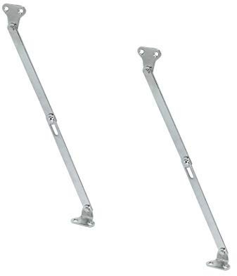 Gedotec Klappenhalter 2-armig Klappenscharnier KH zum Schrauben Klappenbeschlag für Möbel | Klappenstütze mit Schlitzführung im Gelenk | Länge 300 mm | 2 Stück - Klappen-Schere für Barfach & Schränke