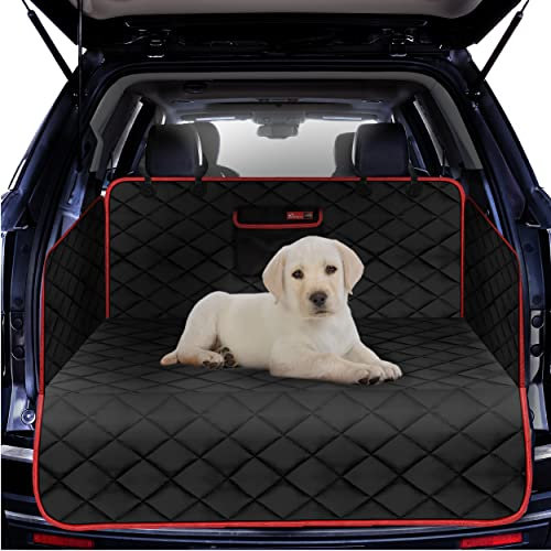 Just Pet Zone Dog Car Boot Protector – Quilted Waterproof, Nonslip Boot Mat with Bumper Flap, Machine Washable, for Cars & SUVs