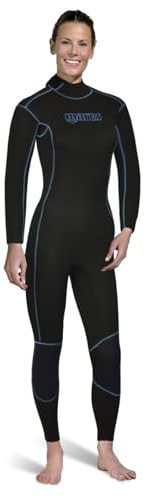 MARES Women's M-Flex 7mm Scuba Diving Neoprene One Piece Full Wetsuit for Cold Water, 8