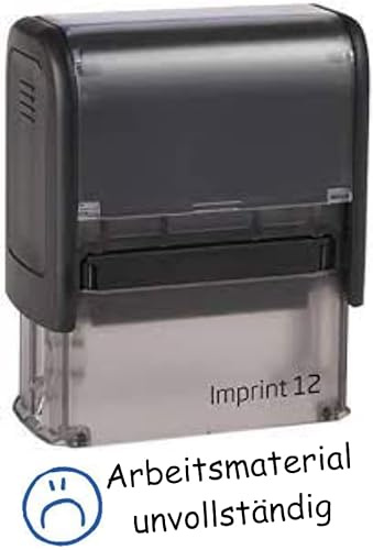 Selbstfärber Imprint, Lehrer-Stempel – Arbeitsmaterial unvollständig - von Kaufhaus 2010 zum Bestempeln von Schriftstücken aller Art. 37 mm lang
