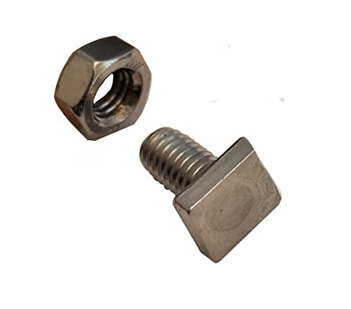 GAO Flora 50 Vierkant Gewächshausschrauben aus Edelstahl | Flachkopfschrauben für Gewächshaus M6x12 | Gewächshauszubehör