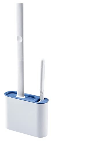 Toilet Brush TPR Quick Drying Holder Toilet Bowl Brush with Holder Set Bathroom Wall Mounted WC Cleaning Plunger Bristles