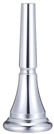 Dickly Trompetenmundstück Posaunenmundstück Tragbares Waldhornmundstück Hornmundstück für Profis Konzertanfänger, Silber