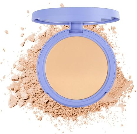 Polvo facial con control de aceite, mate, liso, resistente al agua, de larga duración, maquillaje facial ligero perfecto para un acabado suave, minimiza las líneas finas y los poros (calienta la tez,