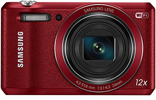 Samsung WB35F 16.2MP Smart WiFi & NFC Digital Camera with 12x Optical Zoom and 2.7 LCD Red (Renewed)