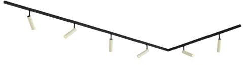 QAZQA - Modern Modernes Schienensystem Komplettset I Spotlight I Deckenspot I Deckenstrahler I Strahler mit 6 Spot I Spotlight I Deckenspot I Deckenstrahler I Strahler I Lampe I Leuchtes in Beige und