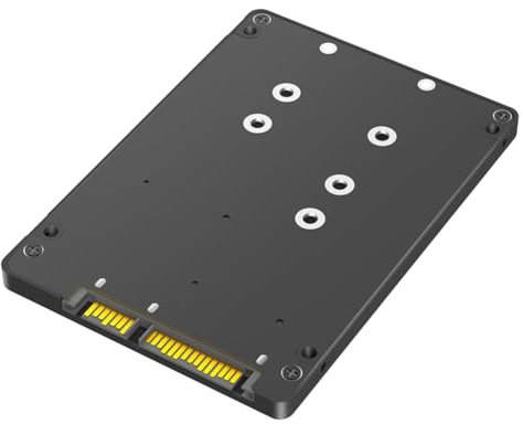 LYEAA Dual B+M Key M.2 SSD to 2.5 SATA III Adapter with Plastic Enclosure SSD Case