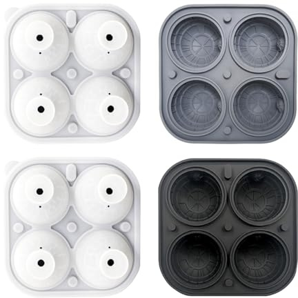 Pack De 2 Bacs À Glaçons Ronds, Moules À Boules De Glace En Silicone, Bacs À Glaçons Réutilisables, Ustensiles De Cuisine