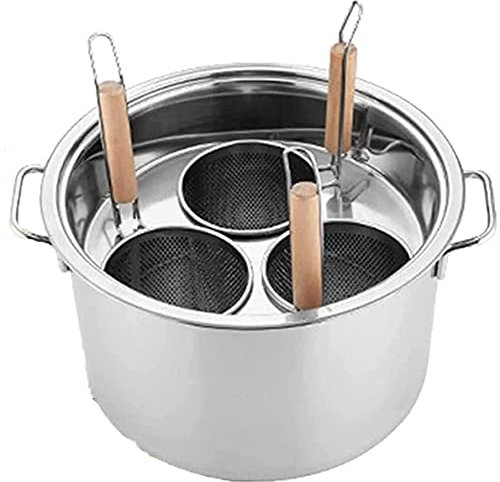 Pentola per La Pasta Cuocipasta Cuocipasta Inserto Pentole, Pentola per la pasta a 3/4/5 fori con cestello per colino, Pentola per brodo con coperchio, Set per cuocipasta per cucina domestic
