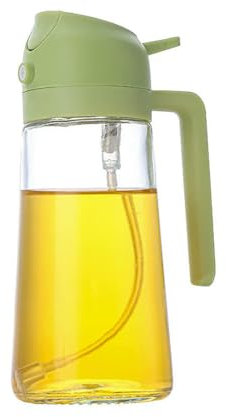ZBDZSW Bouteille d'huile Vide 2 en 1 Pulvérisateur Verseur Conteneur d'huile en Plastique Distributeur d'huile de Cuisson de Cuisine Vaporisateur Cruet pour Camping Barbecue