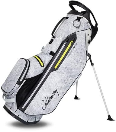 Callaway Golf Fairway Plus HD - Bolsa híbrida Impermeable con Soporte, Color Grafito/Fluorescente Amarillo