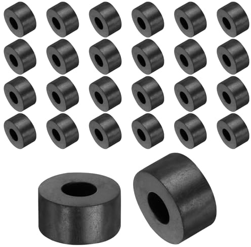 QUARKZMAN 48pcs Rondelles en Caoutchouc Anti-Vibration Épaises, Entretoise Plate Amortisseur pour Connexions Électriques Réparations Automobiles Appareils, 20mm OD x 8mm ID x 10mm Hauteur