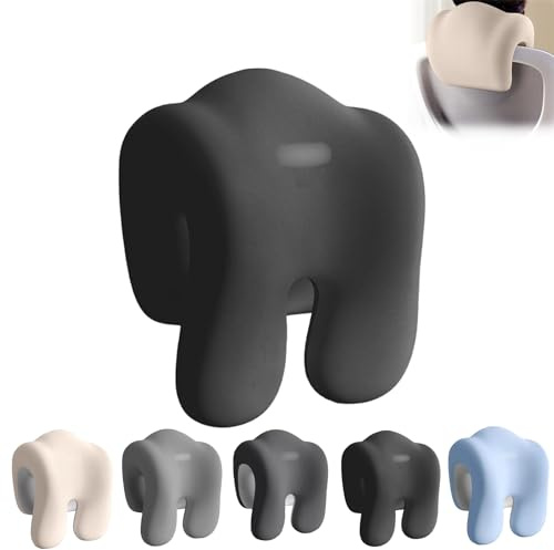 Supporto ergonomico per poggiatesta per sedia da ufficio, supporto per il collo per sedie da ufficio, poggiatesta regolabile con memory foam per supporto schiena e postura, nero
