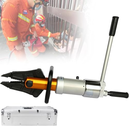 18T Integral Hydraulic Flange Spreader, Hydraulic Spreader Cutting and Expanding Pliers, 360°Rotation Manual Flange Splitter for Traffic Accident Firefighting Emergency Rescue,Aluminumboxpacking