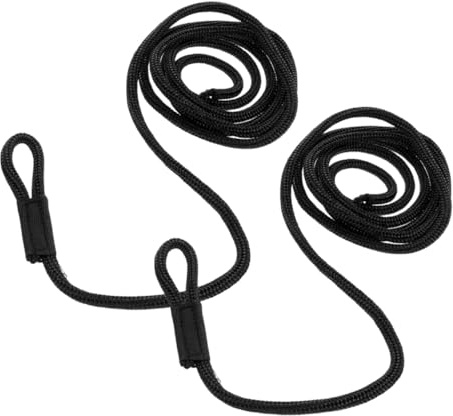 Mikinona 2 Pièces Corde Amarrage pour Yacht Protection Anti-Collision avec Corde de Sécurité Robuste PP et Polyester Noir Accessoire de pour Bateau