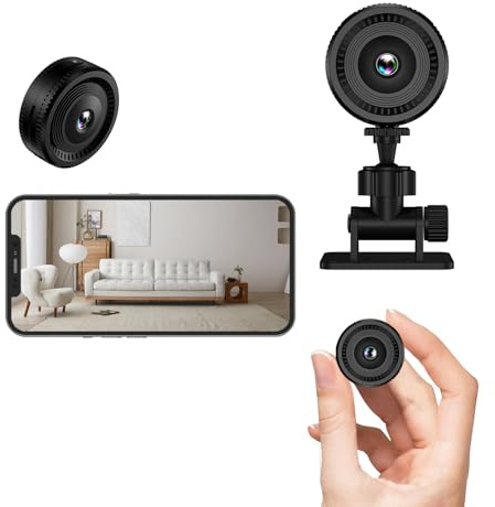 NiceBest Mini Telecamera Spia Nascosta, 1080P Telecamera Wifi Interno Senza Fili, con Visione Notturna, Rilevamento del Movimento, 4K HD 2,4 GHz, App Mobile iOS/Android, per Bambini/Casa/Auto