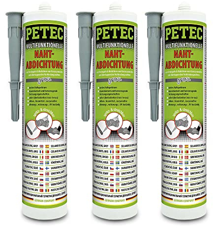 PETEC 3X 310ml Multifunktionelle Nahtabdichtung grau