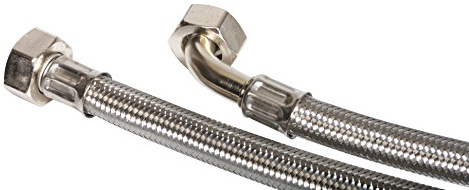 Aqmos I Panzerschlauch 3/4 Zoll ÜM x 3/4 Zoll ÜMB 1000 für Wasserenthärtungsanlage, Enthärtungsanlage, Antikalkanlage