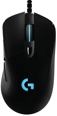 Logitech G403 Hero 25K Gaming Mouse, Lightsync RGB, Lightweight 87G+10G Optional, Braided Cable, 25, 600 DPI, Rubber Side Grips, Black