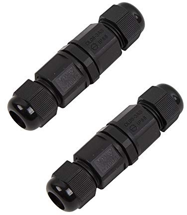 Waterproof Junction Box Outdoor Connection, IP68 Sleeve Coupler for max Ø7.3 mm Cable - Pack of 2