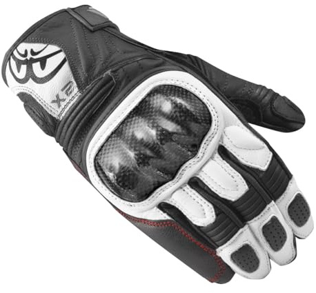 Berik LDX Damen Motorrad Handschuhe, schwarz/weiß, XL