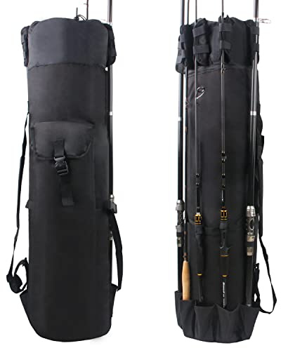 AGOOL Fishing Rod Case Pole Bag Reel Case Large Capacity Waterproof Travel Carry Bag Fishing Gifts for Men