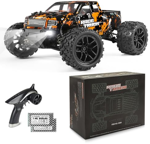 HAIBOXING 1:18 Scale RC Monster Truck 18859 36km/h Speed 4X4 Off Road Remote Control Cars,Waterproof Electric Powered RC Cars All Terrain Toys Vehicles with 2 Batteries, Xmas Gifts for Kid and Adults