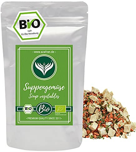 Azafran BIO Suppengemüse (Gewürzmischung) für Brühe ohne Hefe, Glutamate, Fett, Salz und Zucker 500g