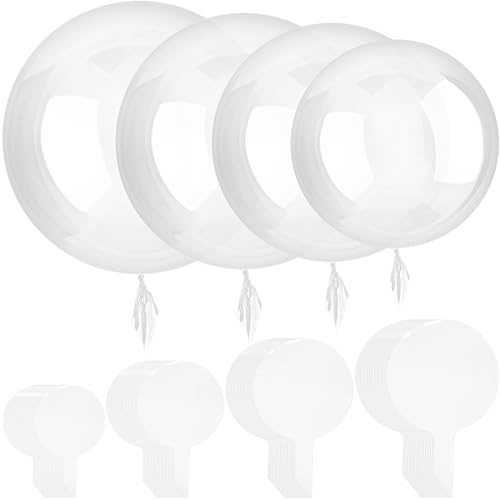 40 Stücke Bobo Luftballons Transparente Blase für Weihnachten, Hochzeit, Geburtstag Party Dekor (10, 18, 20, 24 Zoll)