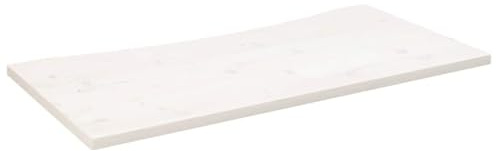 vidaXL Piano Scrivania Bianco 100x50x2,5 cm in Legno Massello di Pino