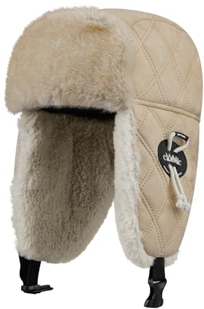 Clakllie Winter Warm Aviatormütze Kunstfellmütze Fellmütze,Trappermütze Bomber Hut mit Ohrenwärmer Wintermütze Uschanka Russen mütze mit Ohrenklappen,Unisex Fliegermütze Pilotenmütze Ohrenschützer