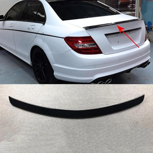 ABS Auto Kofferraumspoiler Heckspoiler für Mercedes Benz W204 C Class 4Door 2007-2014,HeckspoilerflüGel Kofferraum Flügel Lippe Spoiler Anti-Kratzer Karosserie Styling Armaturen