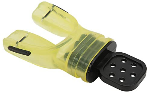 GLOGLOW Silikon-Tauchmundstück, Bequeme Passform für Atemschläuche und Atemregler der Zweiten Stufe, Formbares Tauch-Schnorchel-Mundstück, Langlebiges Thermoplast (Bonbongelb)