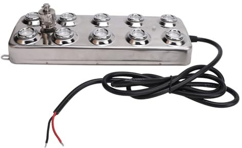 10 Tête Mist Maker, Ultrasons Fogger Étang Humidificateur Machine à Brouillard Plaque D'atomisation pour Intérieur et Extérieur