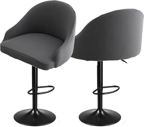Stampato Coprisgabello da Bar con Schienale Curvo Coprisgabelli da Cucina 4/2/1 Pezzi, Elasticizzato Fodera per Sgabello da Bar Coperture per Sedie da Cucina Coperture per Sedie da Pub(H20,2PCS)