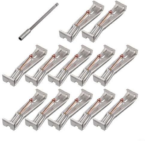 Ganci rapidi per grondaie a vite da 12,7 cm, clip resistenti per grondaie in alluminio, facili da installare