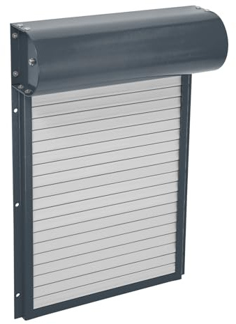 Automatische Hühnerklappe Solar, 5W Automatische Hühnerstalltür, Elektrische Hühnerklappe Automatische Hühnertür mit Fernbedienung, für Hühner, Gänse, Enten und Anderes Kleines Geflügel (Grau)