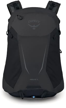 Osprey Hikelite 18L Durable Hiking Backpack - Travel Daypack with Rain Cover for Men and Women, Raven Black