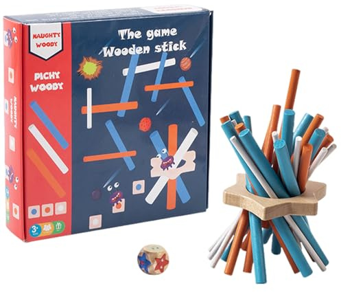 Mikado Game Bärbart spel retro färgglada inlärningsleksaker | familjevänliga festresor klassrumsspel handkoordinering och