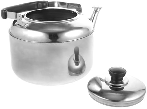 Wasserkessel Induktion 4l Edelstahl Silber mit Signalton | Teekessel für Zuhause, Anti Scalding Griff, Gleichmäßige Wärmeverteilung, Wärmeisolierung Zufälliger Stil