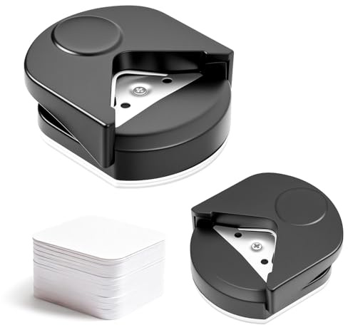 2 stycken hörnrunda stansar, 4 mm hörnrundor för lamineringsfolier, hörnstansare avrundning, bärbara hörn avrundade stansare, hörnfräs, hörnrundare för pappershantverk fotokort pappersstansare