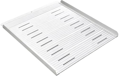 Rampa per Sedia a Rotelle in Lega di Alluminio, Rampa per Disabili per Sedia a Rotelle per Gradini di Casa Antiscivolo Portata 300 kg per Scale, Ingresso, Soglia, Scooter(72x150 cm/28x59 in)